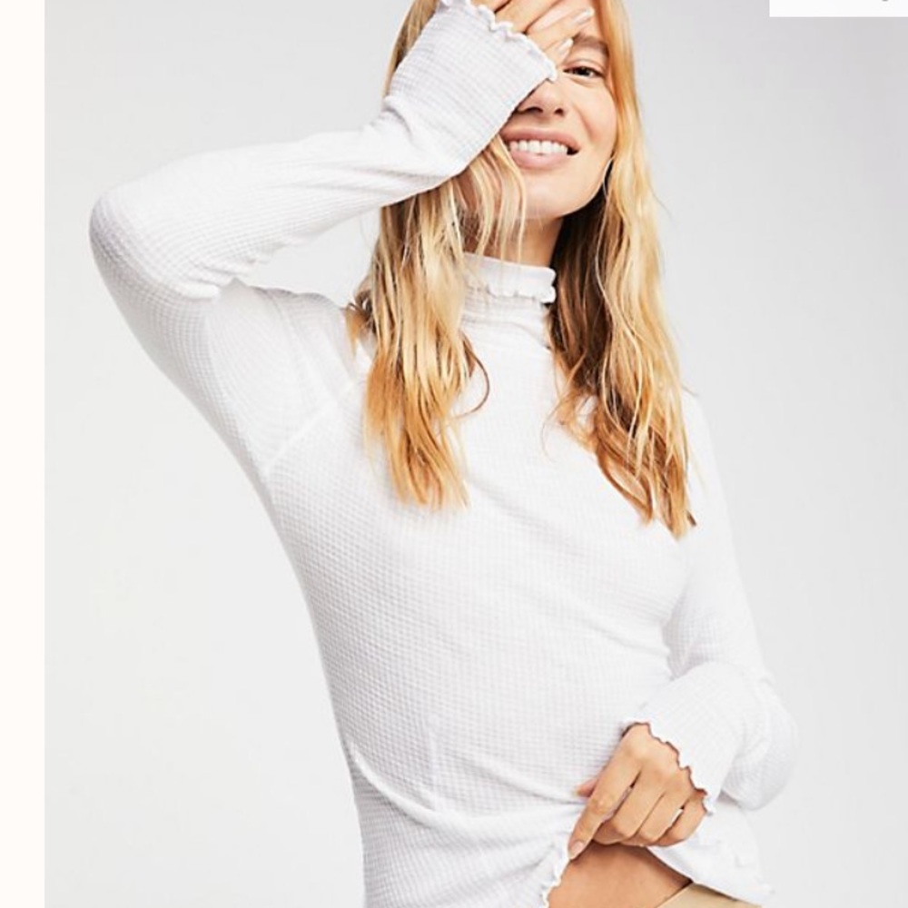 Free people waffle knit make it easy thermal